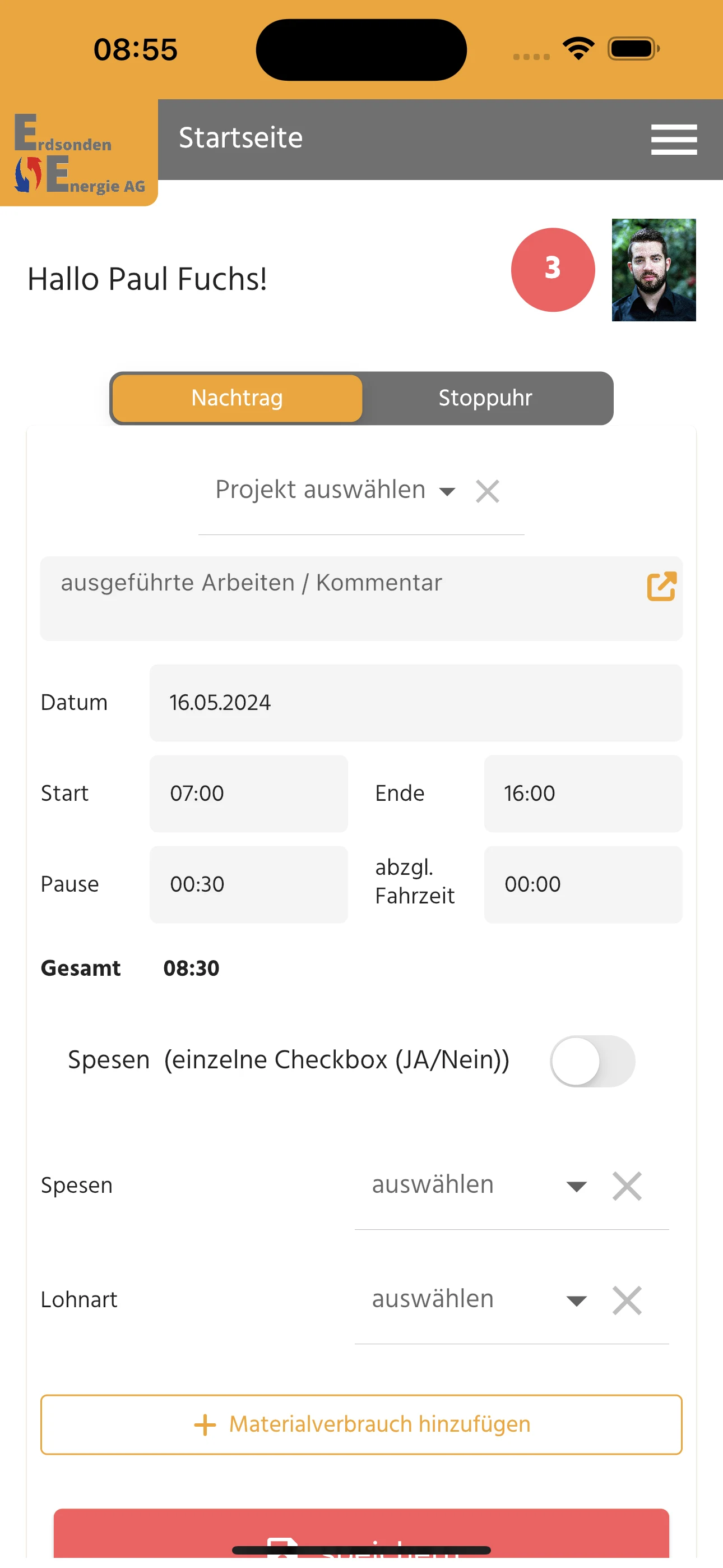 Erdsonden Energie AG screenshot
